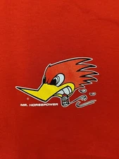 Men's Mr. Horsepower Traditional Logo Red Cotton T-Shirt M03 Small-3XL