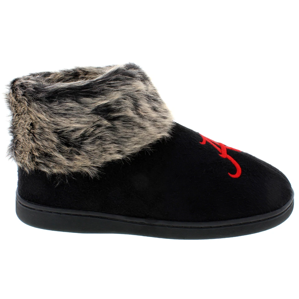 Comfy Feet Womens NCAA Faux Sheepskin Furry Top Indoor Outdoor Slippers - Image 3 of 4