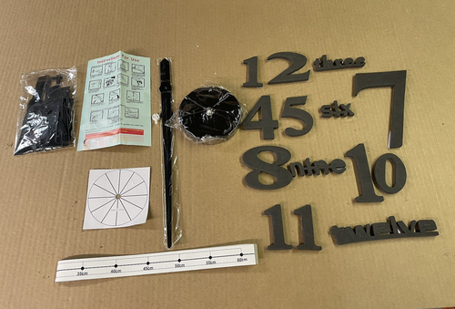 Modern Large Number Wall Sticker Art Clock - Picture 2 of 5