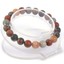 Bracciale Elasticizzato In Ametrino (ametista E Citrino) - Perle Rotonde Lisce Da 8mm, Lunghezza 7 Pollici, Unisex, Per Prosperità E Meditazione