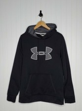 Under Armour Coldgear Loose Fit Black Pullover Hoodie Men's Size Small
