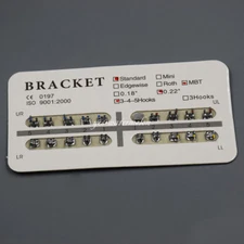 400 Pcs Ortho Dental Metal Brace Bracket Standard MBT 022Slot Hooks 345 20 Packs