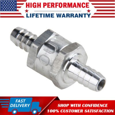 3/8'' 10mm Aluminium Fuel Line One Way Non-Return Check Valve Petrol Diesel Oil