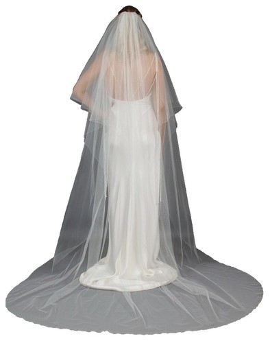 Stunning ivory floral beaded new nwt cathedral wedding  display picture 3