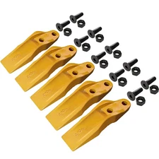 132-4720 Bucket Teeth for Caterpillar Aftermarket Uniteeth with Bolts & Nuts 5PK