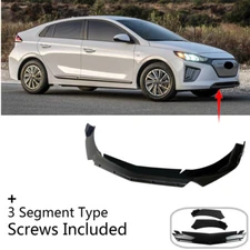 Add-on Universal Fit For 2017-21 Hyundai Ioniq Front Bumper Lip Spoiler Splitter