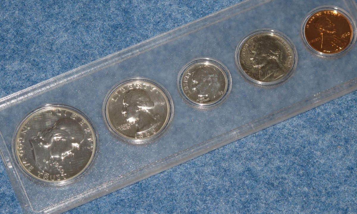 1960 Large Date United States Silver Gem Proof Set in Whitman