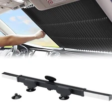 Retractable Windshield Sun Shade Unlversal for Car Sunshade with Suction Cups