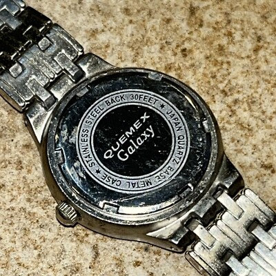 未開封品　エンジェリック・カンヴァセーション('85英) Quemex Galaxy Quartz Watch 25mm Ladies WR 30ft Japan