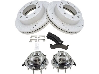 For GMC Sierra 1500 HD Classic Brake Pad and Rotor and Wheel Hub Kit 36784JTKW