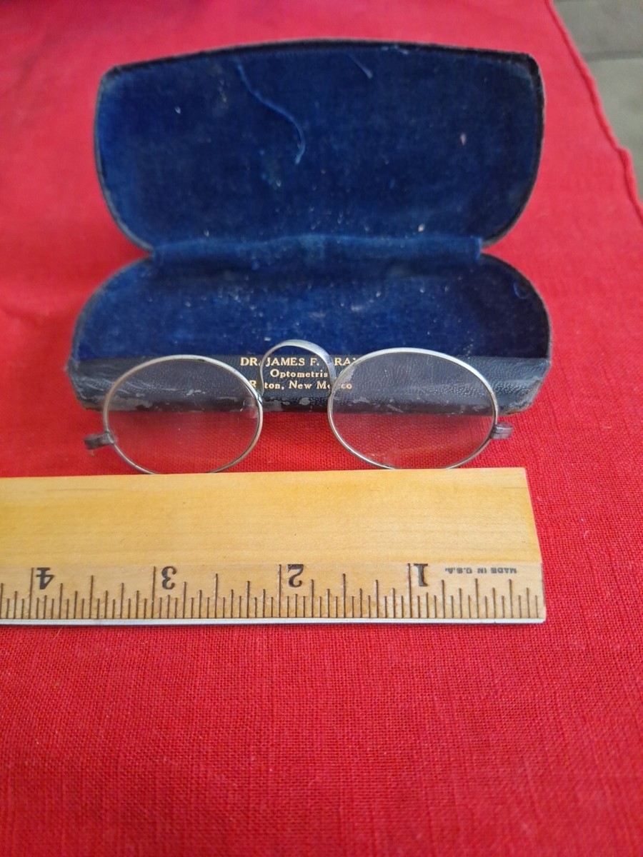 Very Old Eye Glasses Haux $2 On Bridge As Is Case Raton NM