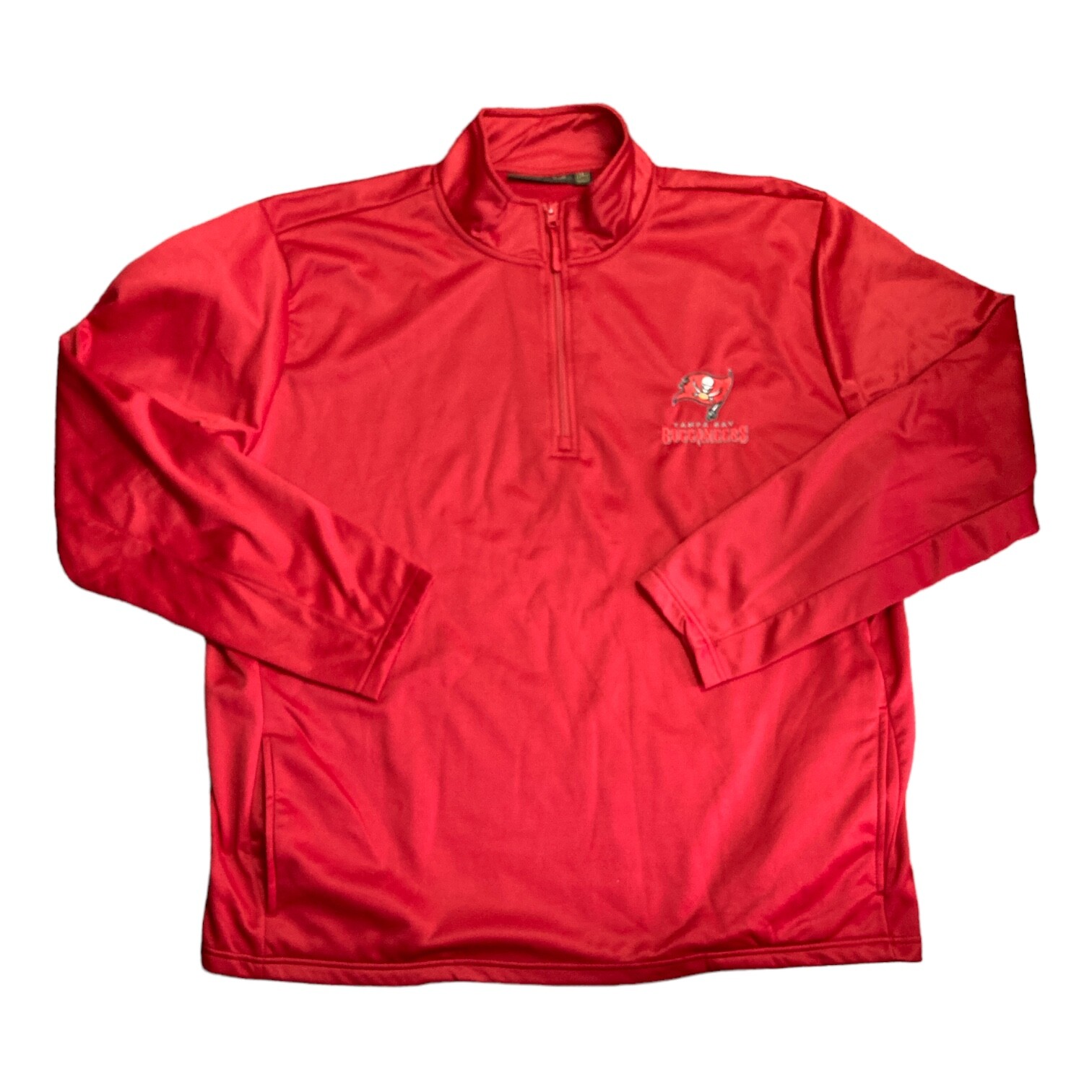 Командная одежда Мужской флисовый пуловер с логотипом команды НФЛ с длинным рукавом и застежкой-молнией на четверть дюйма