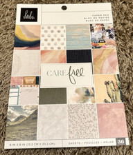 Heidi Swapp CAREFREE 6X8 Scrapbook Card Paper Pad 36 Pages All Different