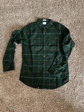 J Crew SLIM MIDWEIGHT HERRINGBONE FLANNEL SHIRT IN TATTERSALL K3706 M Moss