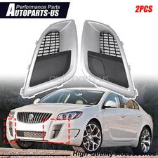 Pair Front Bumper Fog Light Lamp Cover Frame Bezel Fits Buick Regal GS 2012-2017