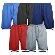 Men's Moisture Wicking Performance Basic Mesh Shorts Gym Activewear Colors S-3XL