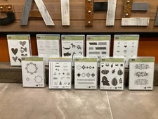 Stampin Up Lot 10 FULL SETS Tape It Fall Fest Holiday Cheer Zoo Babies Seasonal