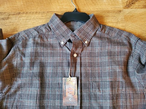 CREMIEUX Hombre Pequeña Marrón Cuadros CAMBRIDGE Otoño Invierno Camisa - Imagen 3 de 6