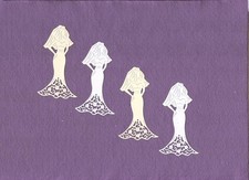 BRIDE wedding die cuts scrapbook cards