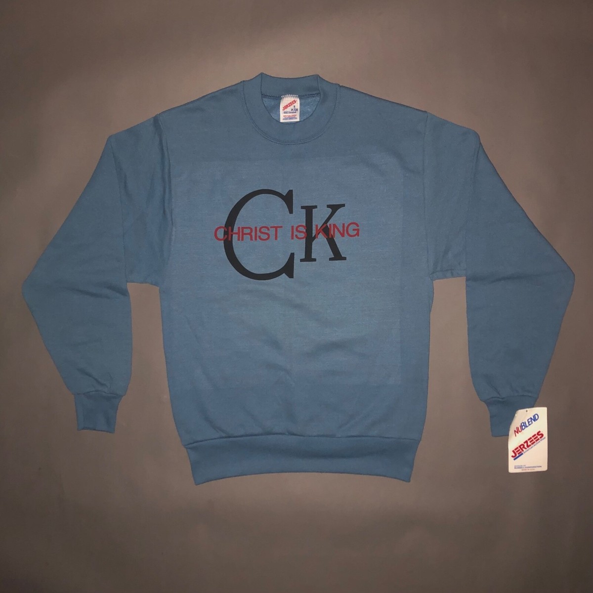90s christ is king キリストキング CKパロディ ロンT Vintage NOS 90s CHRIST IS KING CREW NECK SWEATSHIRT Funny