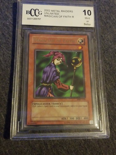 Magician of Faith MRD-036 BCCG Gem Mint 10 Rare Yugioh Metal Raiders 2002