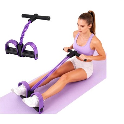 6-Tube Yoga Resistance Band in Purple - Versatile Fitness Solution for Toning