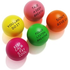 Set van 5 stressballen voor kinderen en volwassenen, ballen om stress te verlichten