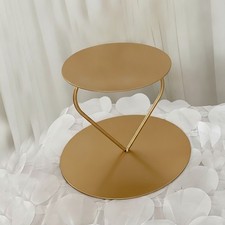 Cake Stand with Heart Frame Reusable Two-Tier Dessert Display for Use at Parties