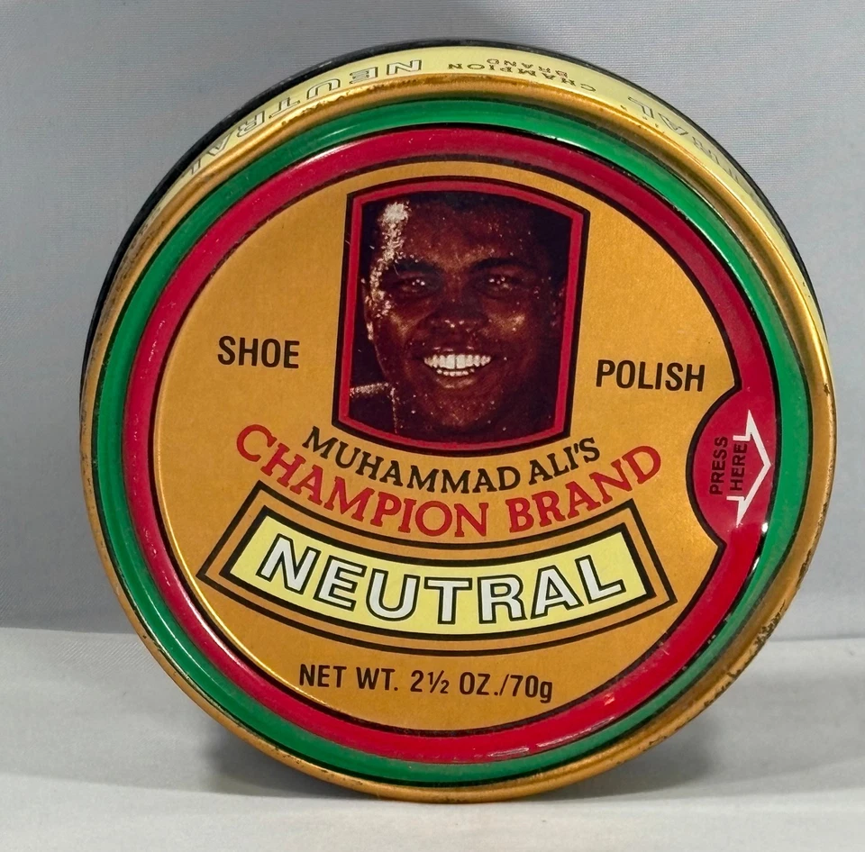 Muhammad Ali - Champion Brand Neutral Shoe Polish - Full Tin - Image 4 of 4