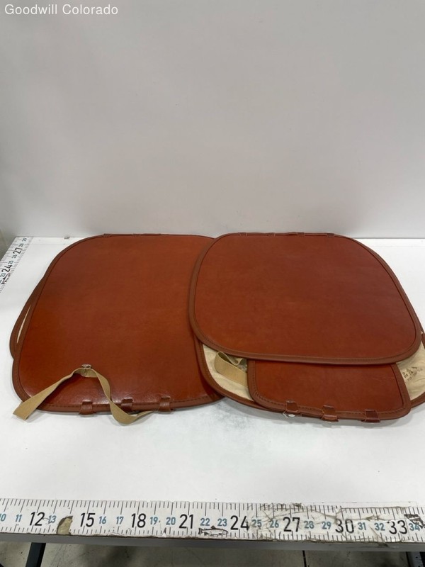 Unknown Brand Unisex Travel Document Case Brown Beige  Printed Lining Faux