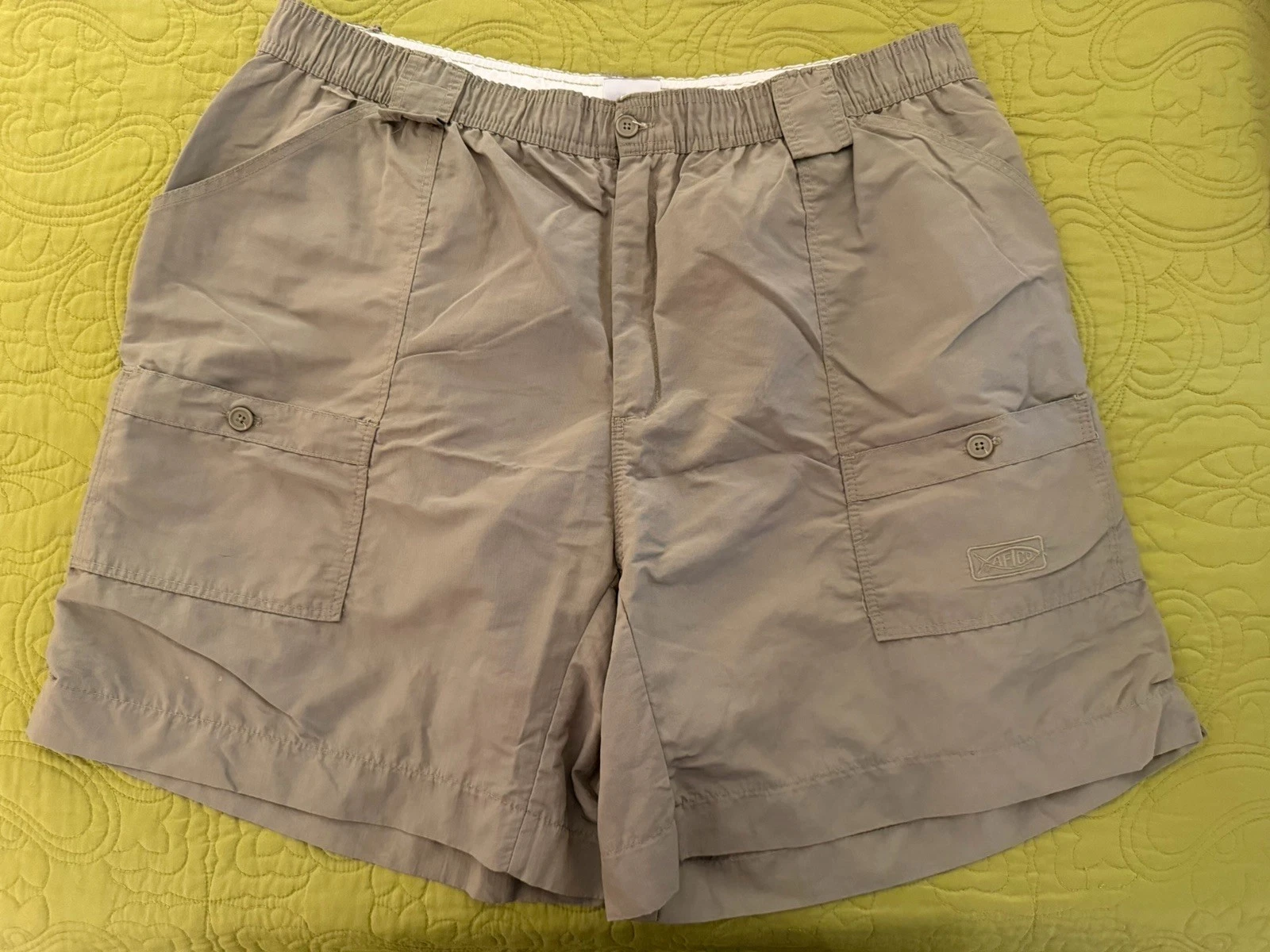 Aftco Bluewater Fishing/Boating Shorts Brown Men's Size 44