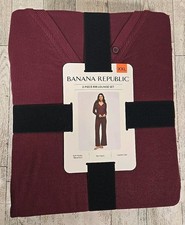 Banana Republic Womens Rib Lounge Set XXL 2pc Soft Modal Blend Red Maroon NEW