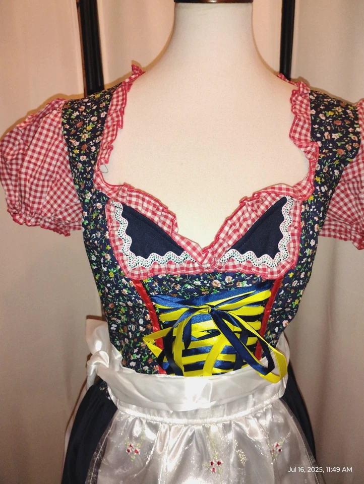 Bonito SEXY NOVO! Senhoras, EUA tamanho 10/12.Alemanha,Oktoberfest,2-pc.Beer Stein Babe - Imagem 3 de 4