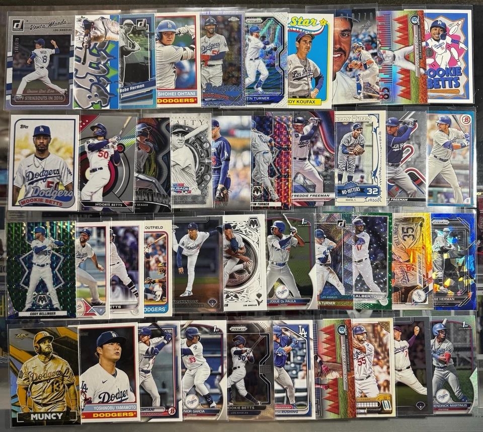 275 + 洛杉矶道奇队棒球卡套装大量遥控插入折射器等! — 第 4/4 张图片