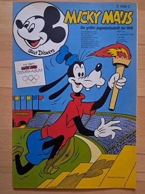 Micky Maus Nr.34 vom 19.8.1972 mit Sammelbild, MMK-Gutscheinecke - TOP Z0-1 - Bild 1 von 4