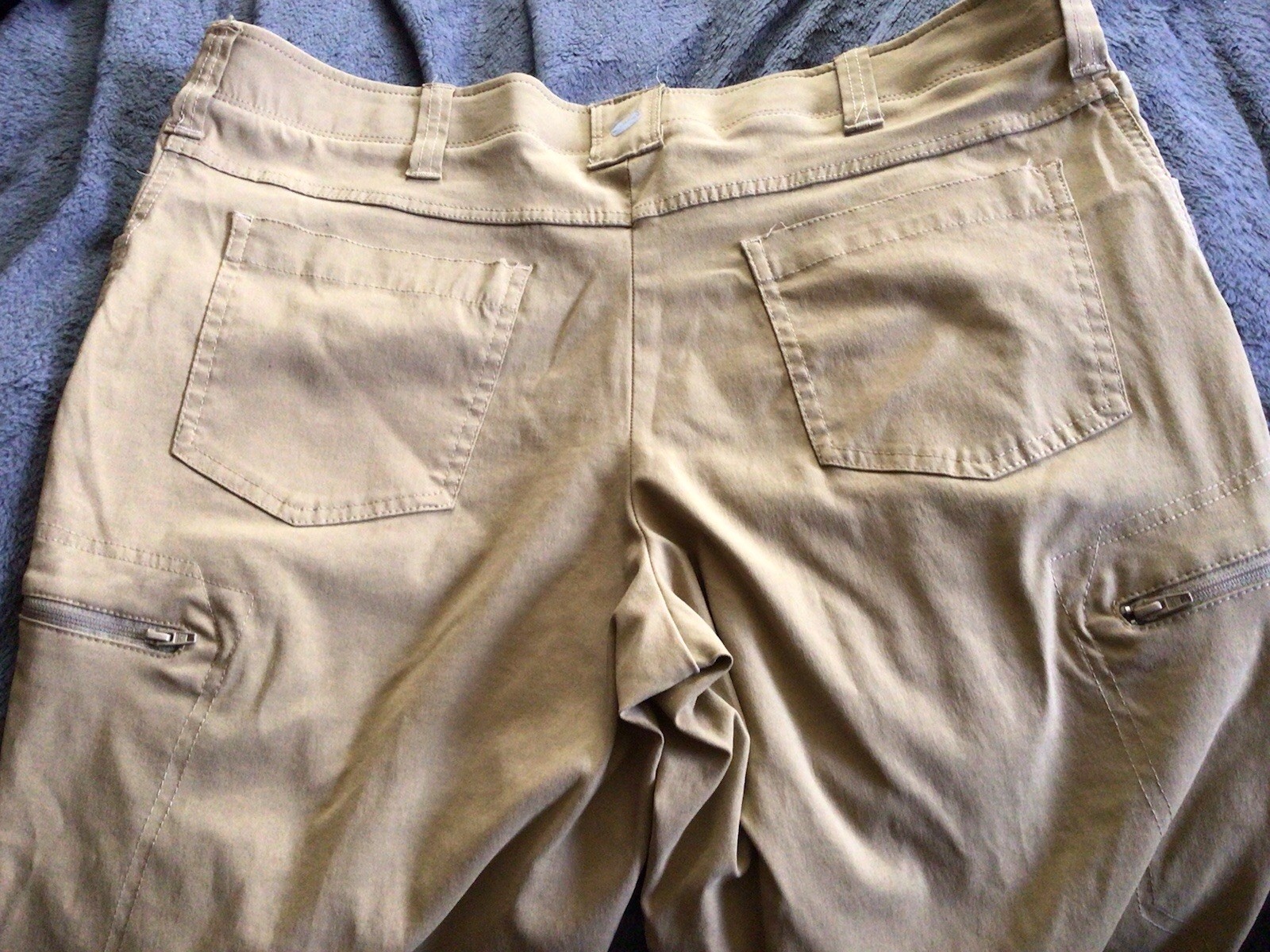 Wrangler Pants Khaki Mens 38x30 Outdoor Series Cargo Nylon Hiking Rare! image 4
