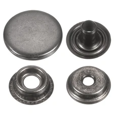 30Set Press-Stud Cap Button 15mm Metal Snap Fastener for Crafts, Gun