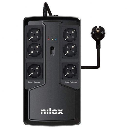 UPS Nilox 850 VA Premium Line | Gruppo Continuità 6 Prese Schuko