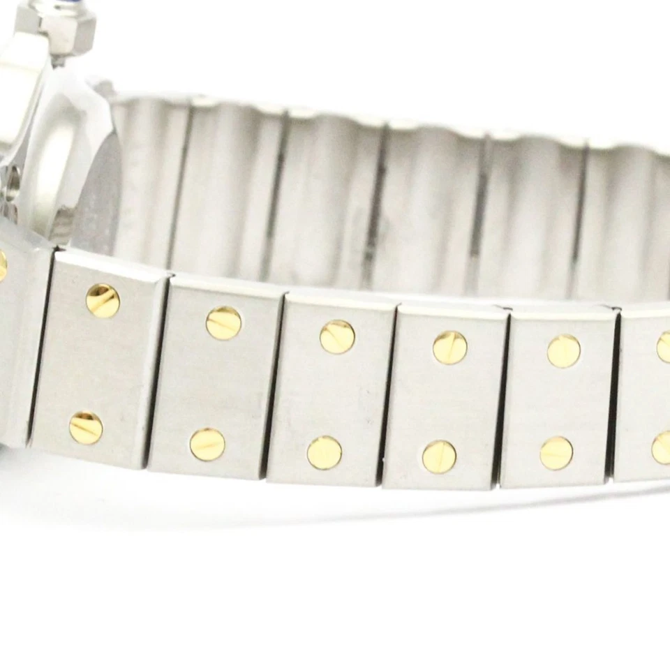 Reloj automático para dama CARTIER Santos octágono oro 18K acero pulido Foto 3 de 4