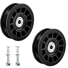 2-Pack 3 1/2" Flat Idler Pulley for Lawn Mowers, Compatible with Ariens Craftsma