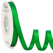 Double Faced Satin Ribbon Emerald Green 3/8 Inch x 25 Yards Bows Gift Wrapping