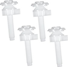 4Pcs Universal Plastic Toilet Seat Screws Replacement Kit Bolts Hinge Bolt Screw