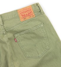 Levi's 501 Jeans Mens Size 34 W34 L30 Button Fly Regualr Straight Green Denim