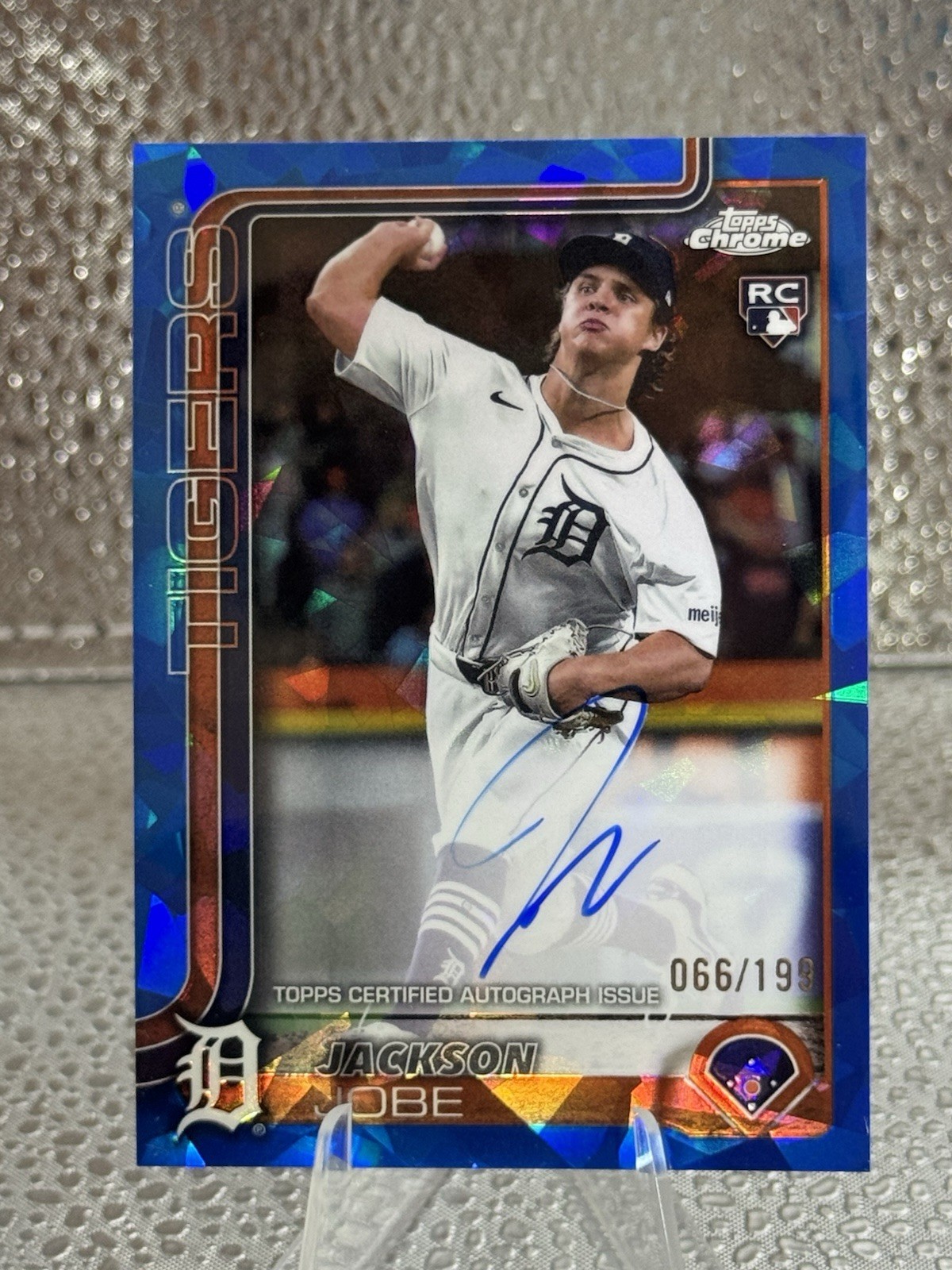 Jackson Jobe RC Autograph (on Card) 2025 Topps Chrome Sapphire - /199