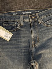 Goodfellow Co Relaxed Straight Total Flex Jeans Blue Medium Wash Denim