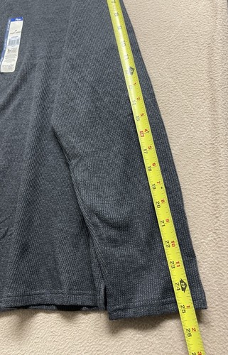 New Terra&Sky Womens Waffle Knit Henley Top Plus Size 3X Long Sleeve Blouse Gray - Picture 9 of 11