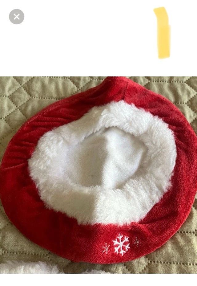 Vestido de Papá Noel de Navidad Little Wonders con sombrero a juego. Talla 0-3 meses. Foto 2 de 3