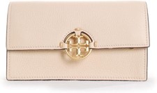 Tory Burch Womens Vanilla Beige Miller Leather Crossbody Wallet Bag TB-186