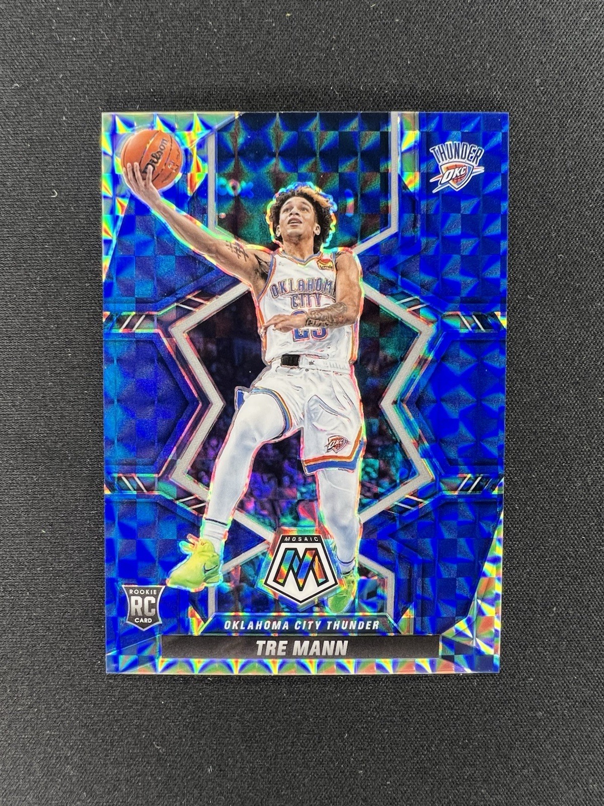 2021-22 Mosaic TRE MANN RC Blue Prizm Rookie /99 #212 Oklahoma City Thunder