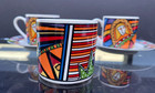 Vitromaster Metropolitan Espresso Cups and Saucers Set of 4 Vintage 1991 Pop Art — photo 7